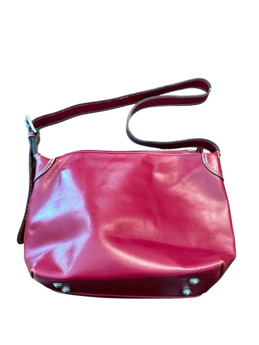 Latico Zip Close Footed Shoulder Bag 12" x 9" x 5" 14.5" Drop As Shown - Picture 8 of 13